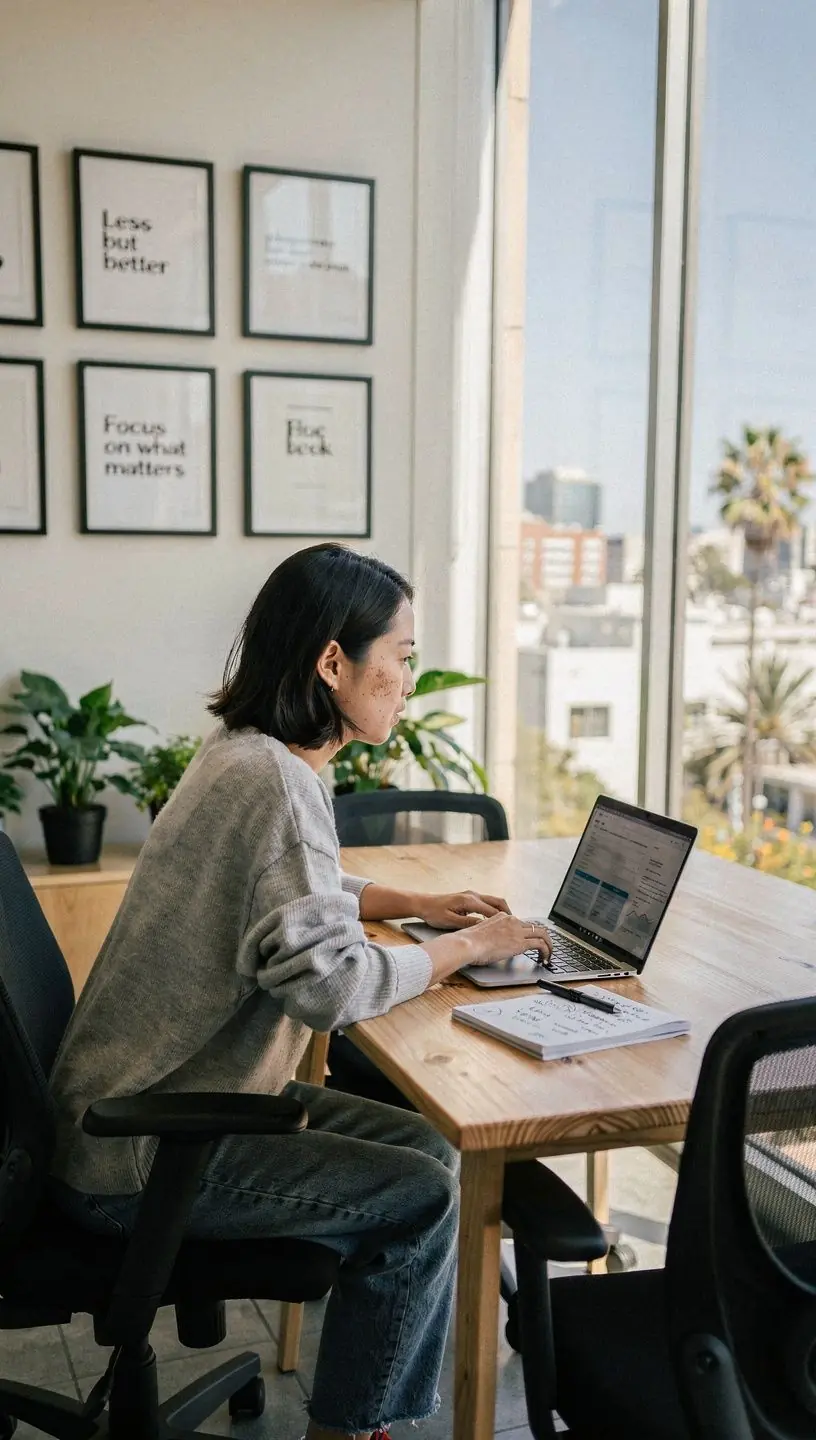 Close-up of a clean smartphone home screen with only essential apps for digital simplicity.